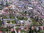 Letecký pohled na Sady 1. máje v Šumperku