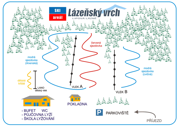 Mapa areálu Lázeňský vrch