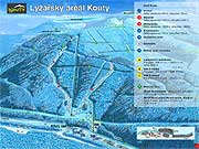 Ski areál Kouty nad Desnou panoramatická mapa